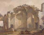 Clerisseau Charles-Louis Ruins of a Building at the Villa of Emperor Hadrian in Tivoli  - Hermitage